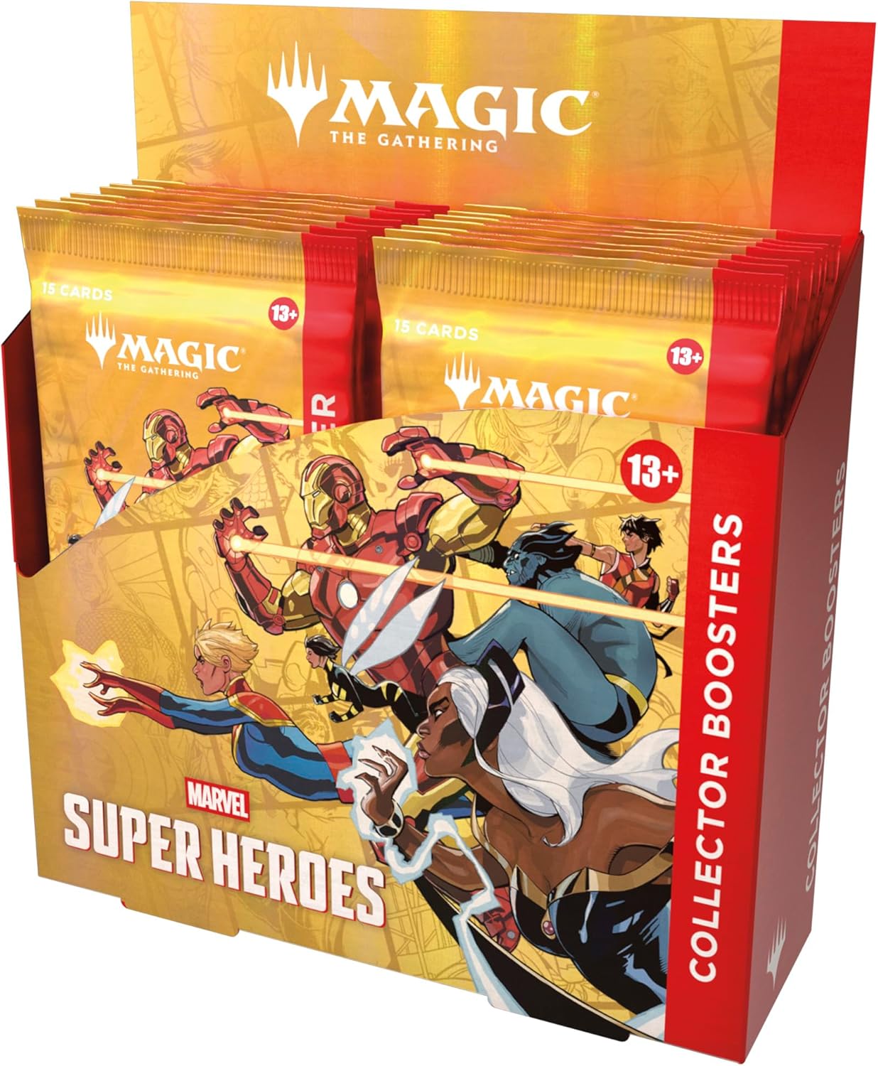 81VJmRrp72L._AC_SL1500_ Magic: The Gathering | Marvel Super Heroes Collector Booster Box | 12 Packs | Collectible Trading Card Game - Image 1